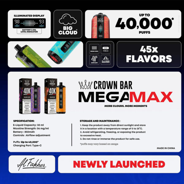 AL Fakher Mega Max 40000 Puffs C AL Fakher Mega Max 40000 Puffs C