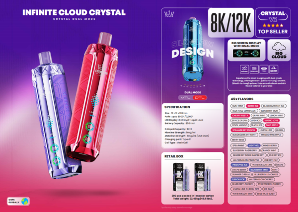 Al Fakher CRYSTAL V2 8000 Puffs B