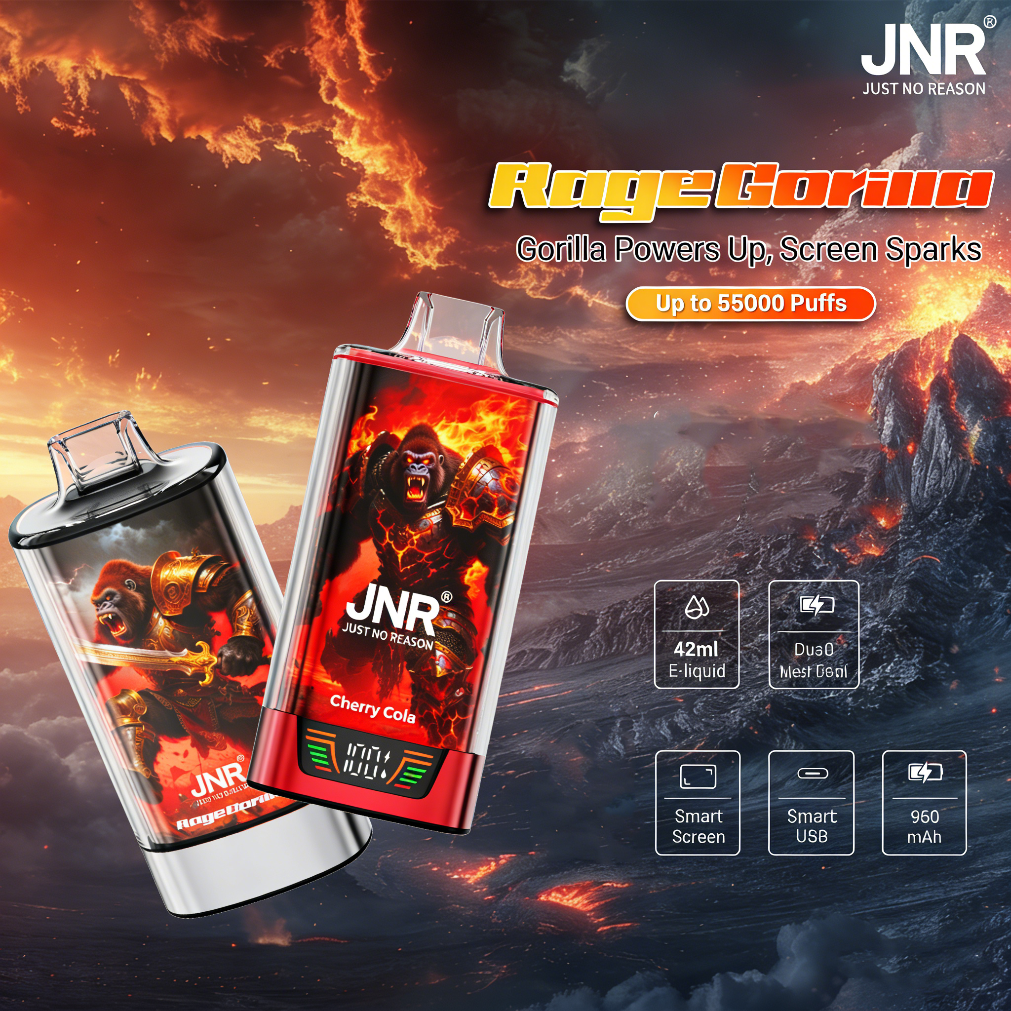JNR Rage Gorilla 55000 Puffs A