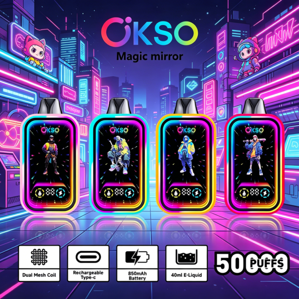 OKSO Magic Mirror 50000 Puffs A OKSO Magic Mirror 50000 Puffs A