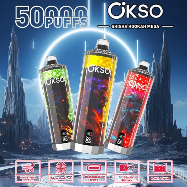 OKSO Shisha Hookah Mega 50000 Puffs C