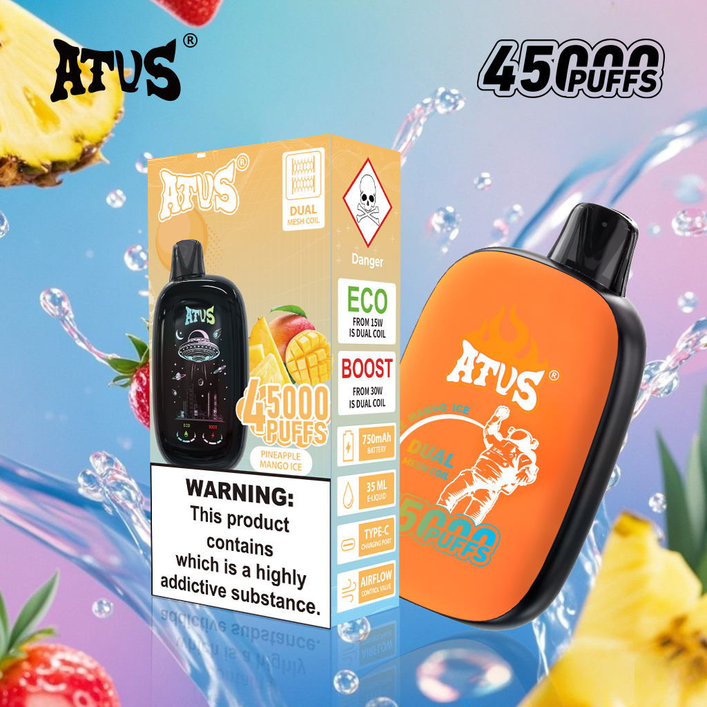 ATVS 45000 Puffs | ECO/BOOST Modes Control with Smart Display