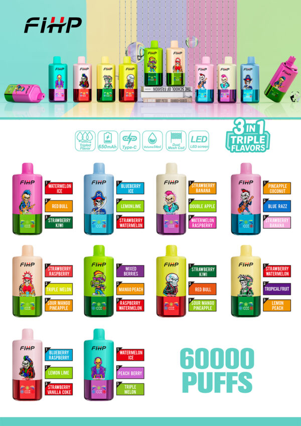 FIHP 60000 Puffs Triple Flavors B