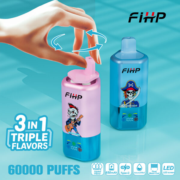 FIHP 60000 Puffs Triple Flavors E