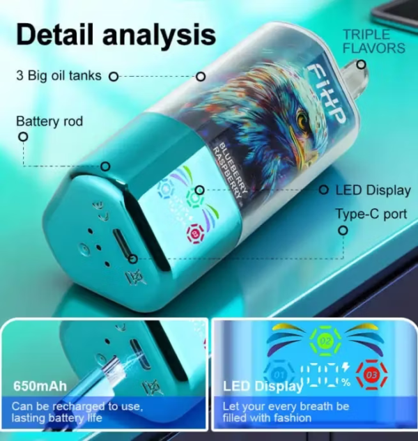 FIHP 90000 Puffs Triple Flavors E