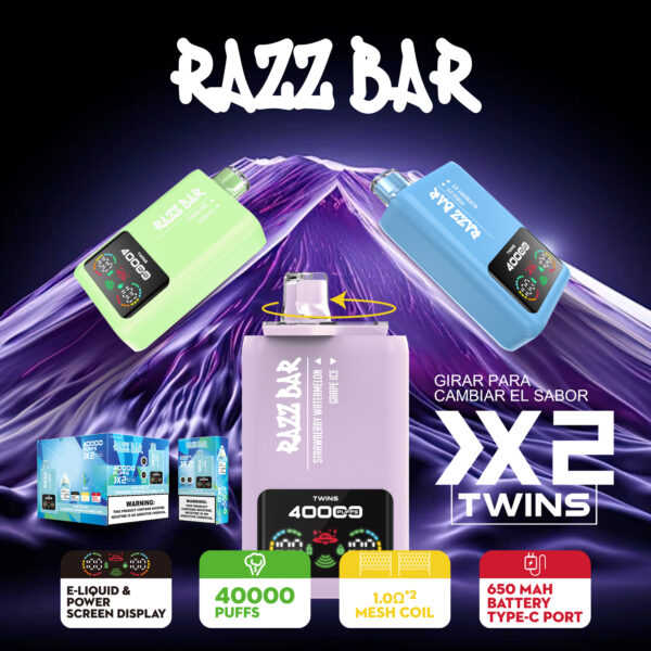 Razz Bar 40000 Puffs Double Flavor D