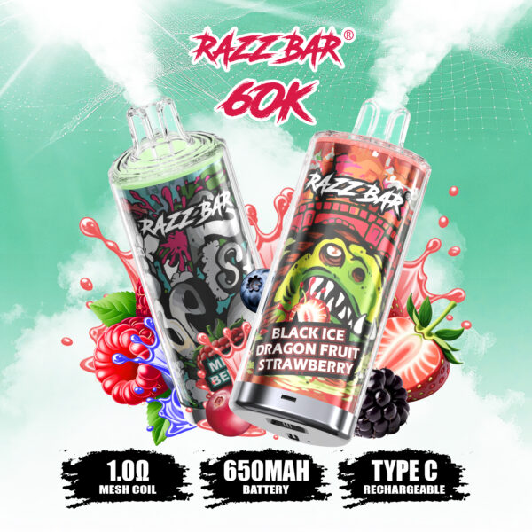 Razz Bar Crystal 60000 Puffs D