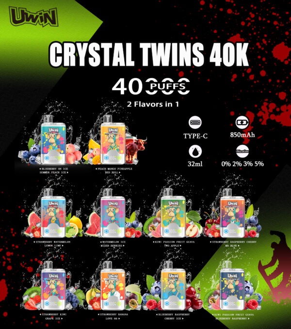 Uwin RandM Twins Crystal 40000 Puffs B Uwin RandM Twins Crystal 40000 Puffs B