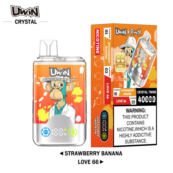 Uwin RandM Twins Crystal 40000 Puffs D Uwin RandM Twins Crystal 40000 Puffs D