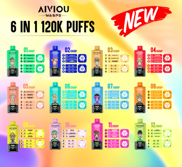 Waspe Aiviou 6in1 150K Puffs B