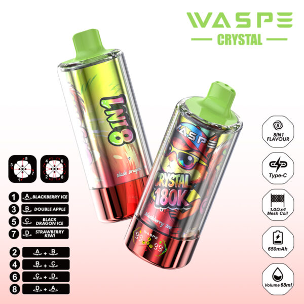 Waspe Crystal 8in1 180K Puffs C Waspe Crystal 8in1 180K Puffs C