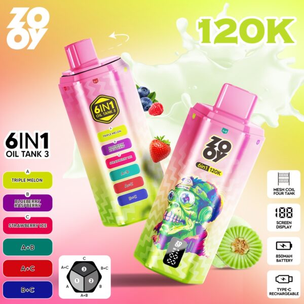 ZOOY 120K Puffs 6in1 C