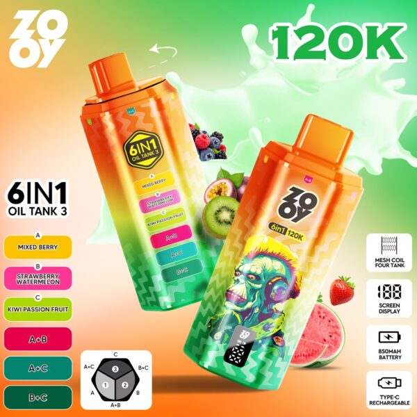 ZOOY 120K Puffs 6in1 D