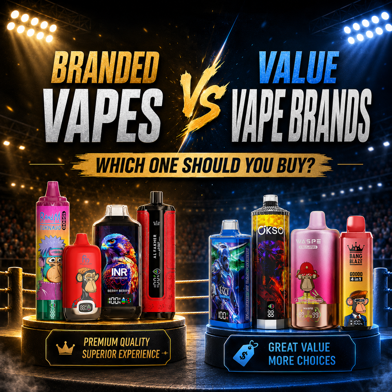 Branded Vapes vs Value Vape Brands